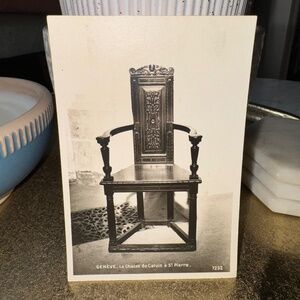 Geneva, Geneve, La Chaise De Calvin Chair St-Pierre Cathédral By Jullien Freres